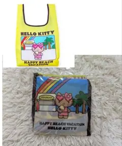 【大特価】ハローキティ 日焼けキティ エコバッグ イエロー