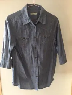 アースミュージック&エコロジー デニムシャツ 7分袖シャツ