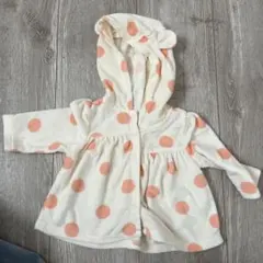 babyGap ドット柄 フード付きパーカー 70 くまみみのサムネイル