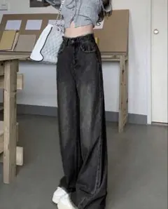 SHEIN デニム パンツ ダークグレー Sサイズのサムネイル