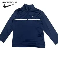 【良品】ナイキゴルフ ハーフジップ 裏地フリース　ゴルフウェア　ロゴ刺繍