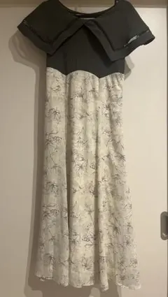 トッコクローゼット　ビッグカラーバックレースアップドッキングワンピース