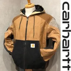 【00s carhartt】レア　ダックベスト　ダック生地　襤褸　フード付　古着 00s carhartt】レア ダックベスト ダック生地 襤褸 フード付 古着