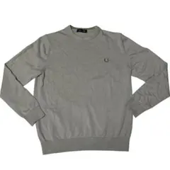 フレッドペリー 長袖ニット セーター　ロゴ刺繍　ベージュ　Lサイズ　K9601