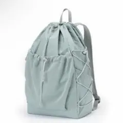 未使用級✨️無印良品　撥水リップストップリュックサック ライトグリーン 23Lのサムネイル