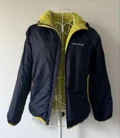 mont-bell サーマラップパーカー　ネイビー/イエロー 150 キッズ