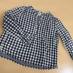 PETIT BATEAU チェック柄長袖シャツ 10ans/138cm