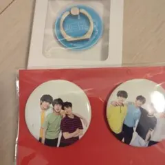 BTS缶バッジ2個と携帯リングホルダーセット