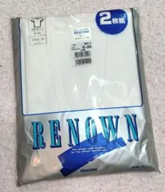 RENOWN メンズ 半袖U首シャツ Lサイズ 白 2枚組のサムネイル