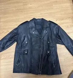 レザーライダースジャケット 黒