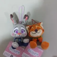 むにゃすや マスコット ズートピア ニック ジュディ ぬいぐるみ 2種 ⑵