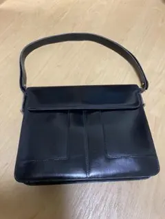 黒 レザー ショルダーバッグ　ハンドバッグ 2way ビンテージ