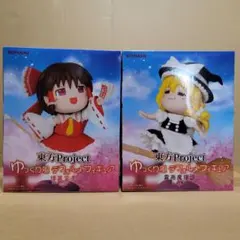 東方Project ゆっくり風 デフォルメ フィギュア 博麗霊夢 霧雨魔理沙
