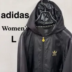 アディダスオリジナルス　ナイロンパーカー　レディース　Ｌ　ブラック