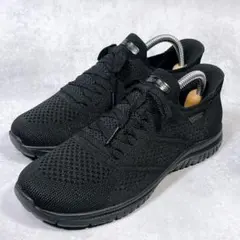 美品【スケッチャーズ】スリップインズ (23.5) 軽量スニーカー　メッシュ　黒