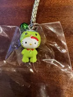 サンリオ ご当地キティ かっぱ寿司コラボ ピンク＆グリーン ストラップ