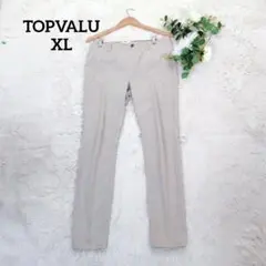 トップバリュ レディースカジュアルパンツ(XL)ベージュ コットン 洗える