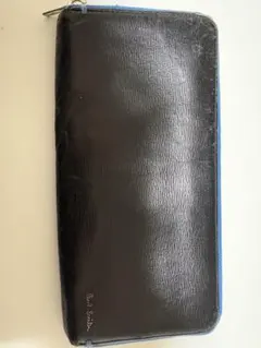 Paul Smith ポールスミス 長財布 ラウンドファスナー ブラック×ブルー