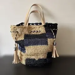 TORY BURCH かごバッグ トートバッグ ストロー 花柄 - メルカリ