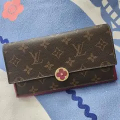 ルイヴィトン ポルトフォイユ フロール モノグラム フューシャ 
