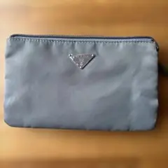 PRADA グレー ナイロンポーチ