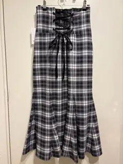 【MERCURYDUO】バックレースアップストレッチマーメイドスカート