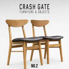 ②クラッシュゲート MARK2 チェア 2脚セット アッシュ材 北欧