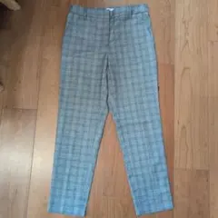 PLST グレー系チェック カジュアルパンツ