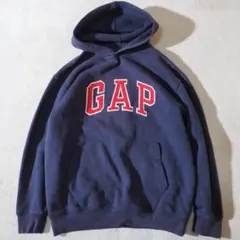 ギャップ GAP パーカー フーディー スウェット ビッグロゴ ネイビー 裏起毛
