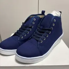 【22日まで販売】ネイビー ハイカット スニーカー【サイズL】