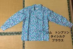 Jill Thompson 花柄 長袖シャツ タイシルク100% サイズМ〜Ｌのサムネイル