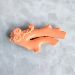 サンゴ　桃色珊瑚　枝珊瑚　帯留　H6　伝統工芸品　着物　アンティーク　浴衣　和装