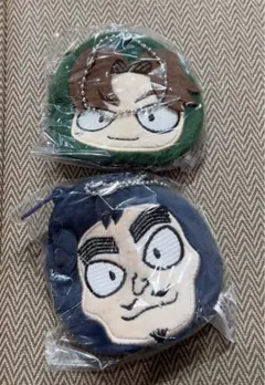 忍たま乱太郎　ミニポーチキーホルダー　山田利吉　伝蔵　2点セット