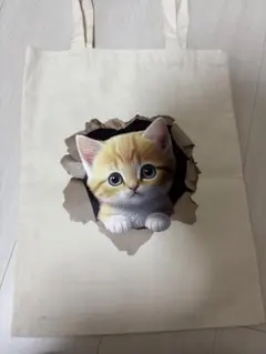 猫柄 キャンバストートバッグ