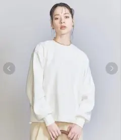 週末限定セール！BEAUTY&YOUTH 白　ホワイト　スウェット　B＆Y