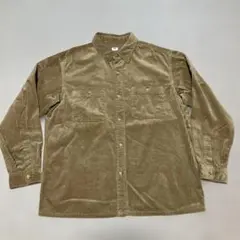 UNIQLO コーデュロイワークシャツ　ブラウン　Lサイズ