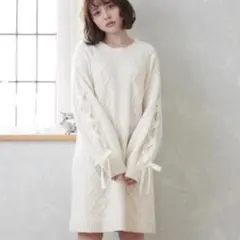 あ*や様 MAJESTIC LEGON レースアップニットワンピ