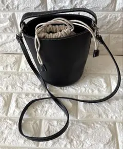 TOPKAPI トプカピ キャンバス巾着付き バケットバッグ フェイクレザー