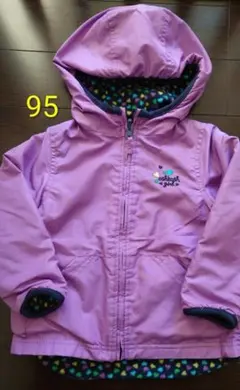 OSH KOSH 紫色フード付き裏フリースジャケット 95