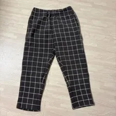 ever closet チェック柄 裏起毛 ロングパンツ 110