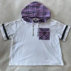 ピンクラテ フード付き半袖Tシャツ XS 150cm