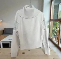 ⬛️Snidel 白タートルネックセーター Fサイズ