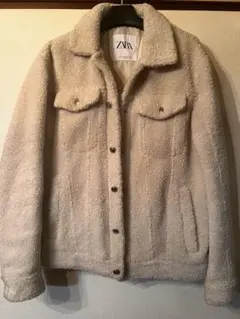 ZARA ボアジャケット クリーム色