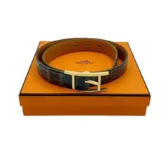 エルメスクロコベルト　エルメスエレファントバックル レザークラフト】HERMES(エルメス)バックルとサンプルウォレット