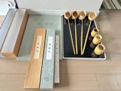 茶道具セット 竹製茶杓と茶匙と出帛紗 - メルカリ