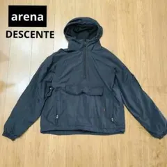 arena / DESCENTE　フード付き　ナイロンジャケット　ダークネイビー