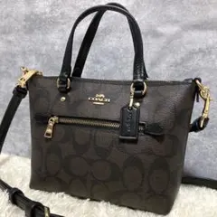 【極美品】コーチ ギャラリー ショルダーバッグ レザー ブラウン 2way