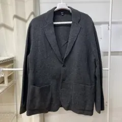 UNIQLO C ニットジャケット XL size グレー
