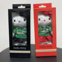 【連休特価】セブンイレブン限定 ハローキティマスコット 赤 黒 セット