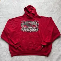 【激レア】ラッセル XXL パーカー 赤 カレッジロゴ バックプリント
